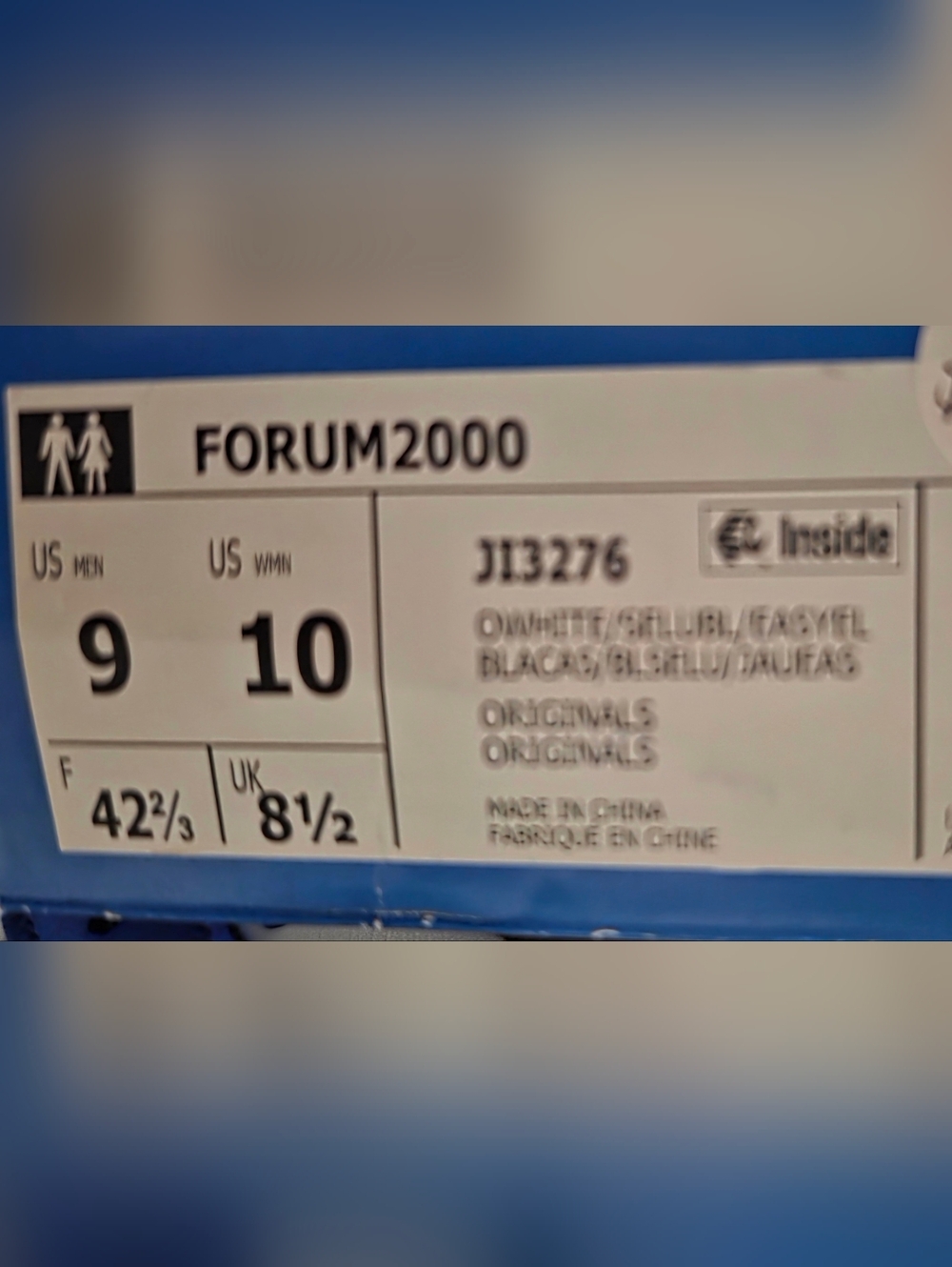 Adidas Forum 2000 Sneakers - Blue/White/Black W/ Extra Laces. - Picture 8 of 8